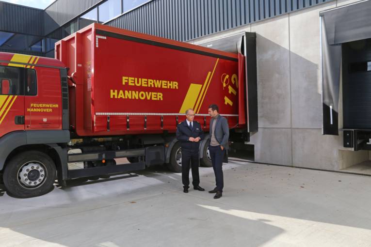 Erste Eindrücke aus dem just in Betrieb genommenen neuen Standort für Logistik der Feuerwehr.